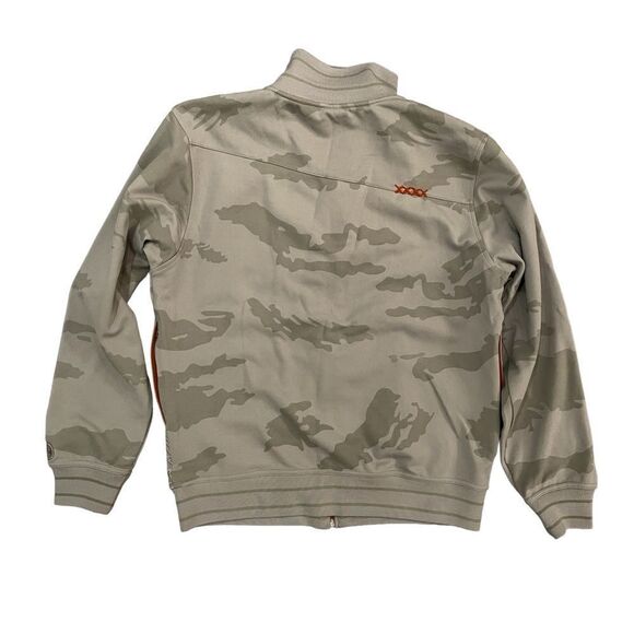 Billabong Jacket Zip Up Tan Camo Stand Up Collar Logo Men's M Pockets Sweater - Picture 2 of 13